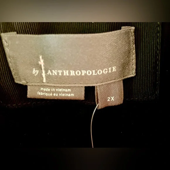 Anthropologie Tommie Cap-Sleeve Smocked Front-Zip Shirt Dress: Faux-Leat… - Picture 3 of 13